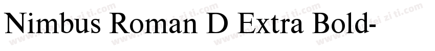 Nimbus Roman D Extra Bold字体转换